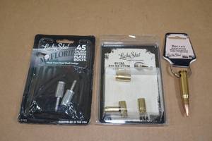 Lucky Shot Valve Stem Covers, Keychain, and License Plate Bolts