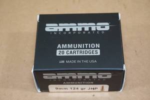 20 Ammo Inc 9mm Luger 124 Gr JHP Ammo