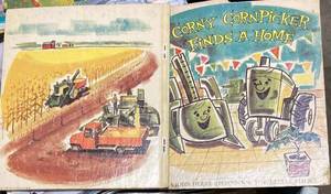 Johnny Tractor and His Pals and Corny Corn Picker Finds a Home Vintage John Deere Story Books for Little Folks