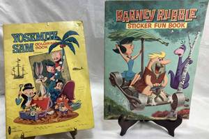 The New Golden Almanac and Coloring Book Simple Objects 1954, A Yosemite Sam Cloring Book and More