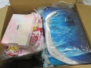 box of bathroom rug sets and more...