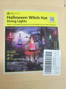 haloween witch hat string lights ...