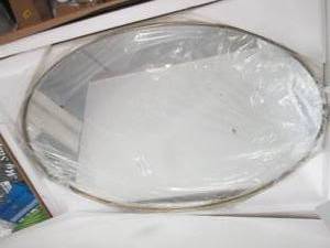 gold metal framed mirror 24 inch x ...