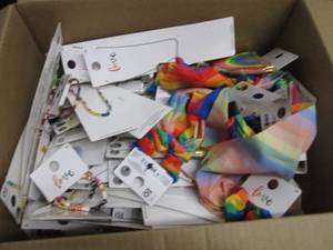 Box of Rainbow Jewelry & Hair Acces...