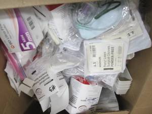 Large Box of Assorted Medical Suppl...