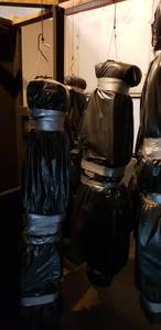 lot 37 image: (9) Hanging Body Bags