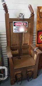 lot 42 image: Electric Chair Picture Prop