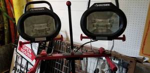lot 216 image: Large Double Worklight with Stand