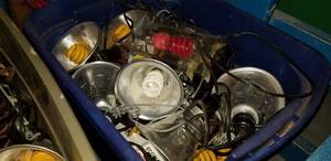 lot 102 image: (2) Totes of Work Lights, used for Uplighting