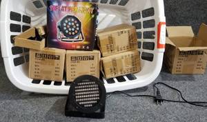 lot 93 image: 4 LED Par Can Lights, New In Box