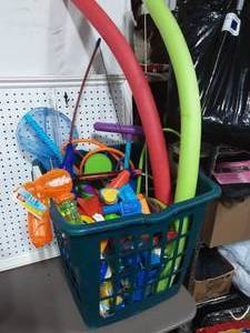 Large Bin Of Outside Summer Toys