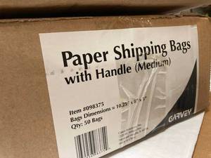 lot 77 image: Kraft Bags with Handles