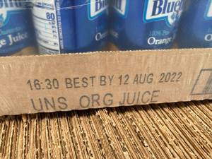 lot 14 image: Orange Juice