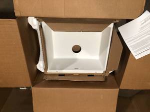 Blanco PRECIS Undermount Granite Composite 21 in. Single Bowl Kitchen Sink in White - Good Condition - Review all pictures