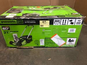 Greenworks PRO 21 in. 60V Battery Cordless Self-Propelled Walk-Behind Lawn Mower - Good Condition - Review all pictures