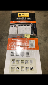 3 Layer CLOPAY Garage Door System - In White - Steel-Insulation - Has Damage - Review all pictures