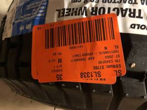 Arnold 20 in. x 8 in. Rear Tractor Wheel for John Deere, Ariens, Husquvarna and Poulan Pro Lawn and Garden Tractors - Good Condition - Review all pictures