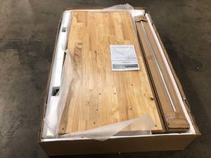 Husky 52 in. Adjustable Height Work Table with 2-Drawers in Black - Good Condition - Review all pictures