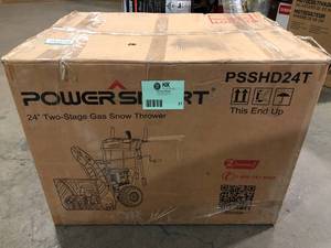 PowerSmart 24 in. 2-Stage Electric Start Gas Snow Blower with LED Light - Good Condition - Review all pictures