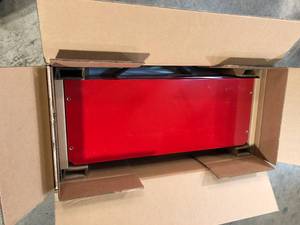 Husky Ready-to-Assemble 24-Gauge Steel Wall Mounted Garage Cabinet in Red (28 in. W x 29 in. H x 12 in. D) - Good Condition - Review all pictures