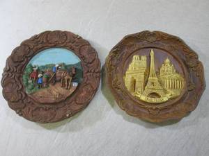 (CSB) Vintage Hand Carved Wood Look...