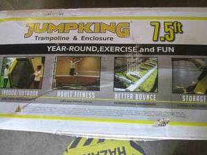 (A-3) JumpKing 7.5 ft Trampoline an...