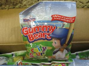 (B-2) Box of 24 Bags Fruity Sour Gu...