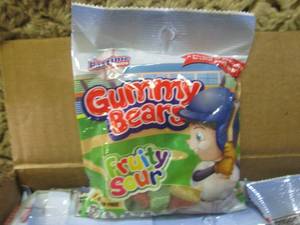 (B-2) Box of 24 Bags Fruity Sour Gu...
