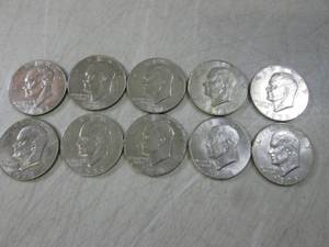 (CNTR) 10 Ike Silver Dollars 1978...