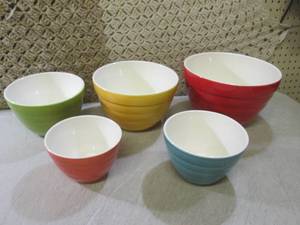 (BSB) Crate & Barrel 5pc Ceramic Ki...