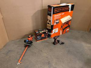 Mix Lot of Black & Decker Hedge Trimmer & Workmade Center, Etc. - Review all pictures - Customer Returns
