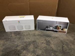 Google Nest Wifi - Mesh Router AC2200 and 2 Points with Google Assistant - 3 Pack - lot of 2 - Good Condition - Review all pictures