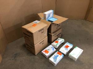 Mixed Lot of assorted 120-CT Disposable Nitrile Gloves - 5 Plus Boxes - Review all pictures