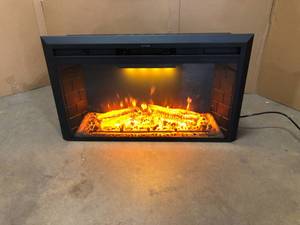 Valuxhome Electric Fireplace, 36ish Inches Electric Fireplace Insert, Fireplace Heater with Overheating Protection, Fire Crackling Sound, Remote Control, 7501500W, Black