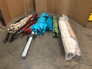 Mix Lot of 6 Patio Umbrellas, Various Models and Conditions - Review all pictures