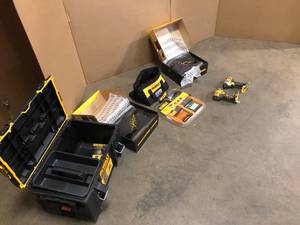 Assorted Lot of Dewalt Tools, Shoes and accessories various conditions customer returns  Review all pictures