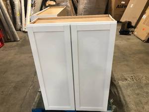Mixed Lot of assorted White and Grey Cabinets - They Contain Damage - Review all pictures
