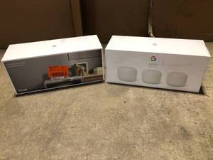 Google Nest Wifi - Mesh Router AC2200 and 2 Points with Google Assistant - 3 Pack- Lot of 2 - Good Condition - Review all pictures