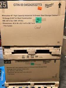 Milwaukee High Capacity 46 in. 8-Drawer Top Chest and Bottom Chest - Good Condition - Review all pictures