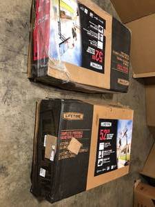 Lot of 2 Lifetime 52 MVP Portable Basketball Hoop - Not checked - Review all pictures