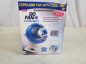 New Go Fan Cool Mist Rechargable Lithium-Ion Fan