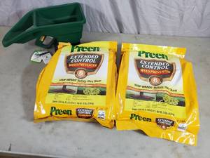2 New Bags Weed Preventer Plus Spreader