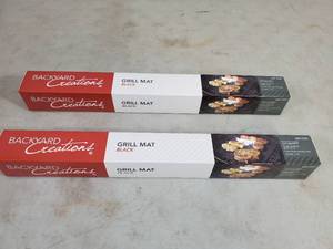 2 New Reusable Grill Mats