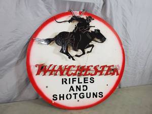 New Winchester Rifles and Shotguns Recycled Metal Sign