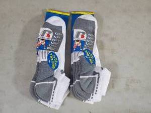 6 New Pair of Russell Mens Big and Tall Socks