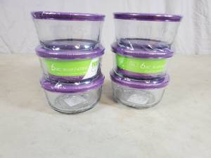 2 New Kitchen Classics 6 Piece Glass Food Storage Sets