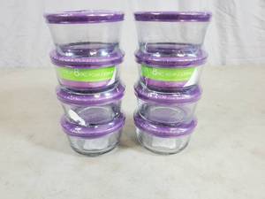 2 New Kitchen Classics 8 Piece Glass Food Storage Sets