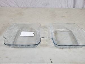 2 New Glass Embossed Pioneer Woman Baking  Casserole Dishes