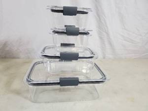 New 8 Piece Rubbermaid Brilliance Storage Set