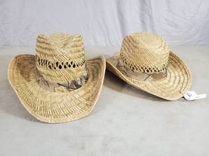 2 New Cabelas Straw Cowboy Hats